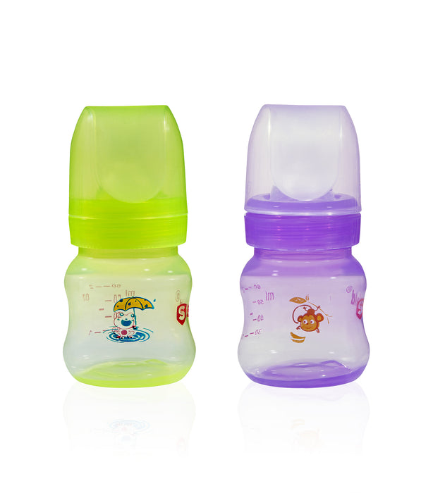 Classic Plus Breast Milk Storage, Breast feeding Bottles with Slow Flow Nipples and Travel Caps, BPA Free