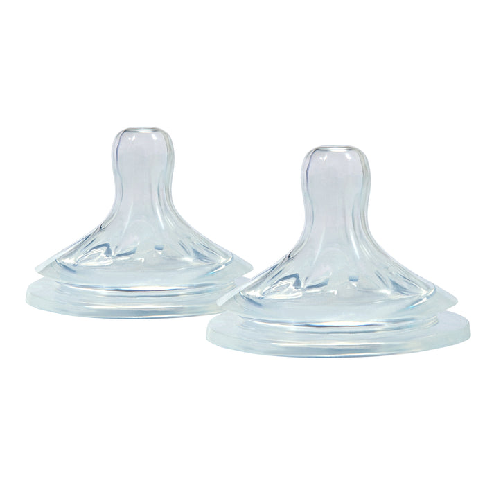 Crystal Feeding Bottles Slow Flow Breast-Like Nipple With Anti-Colic Valve with Travel Caps, Made with Polypropylene and BPA FREE