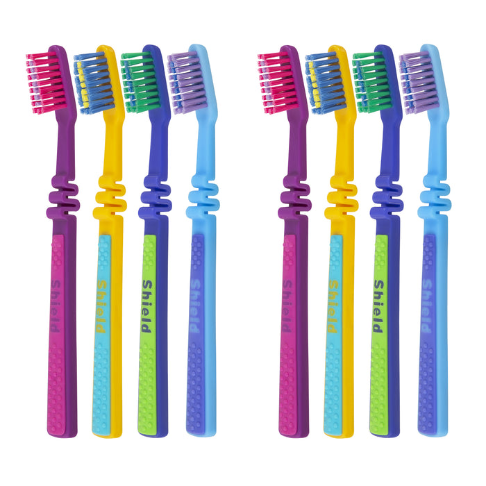 Flex Junior Toothbrush with Spring Neck, Maximum Oral Care for Kids - Super Soft Bristles, Available in 4 Colors