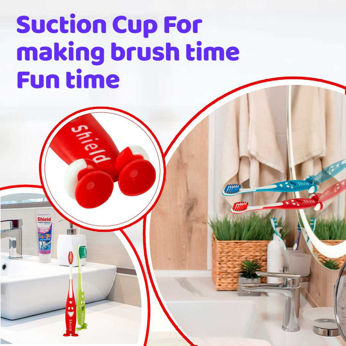 Giggles Toothbrush Fun Design Flexible Grip and Best for Kids Oral Care - Super Soft Bristles