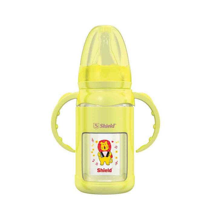 Glass Feeder with Handle and Silicone Protector