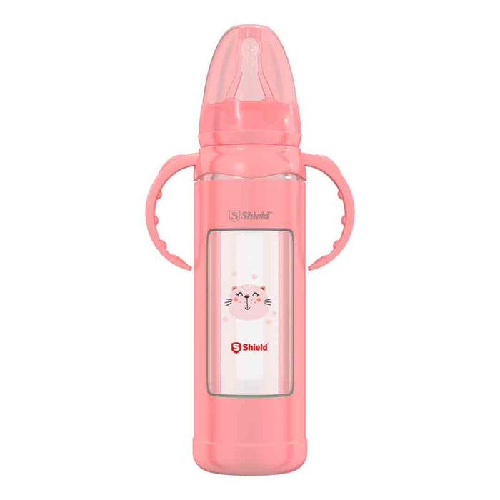 Glass Feeder with Handle and Silicone Protector